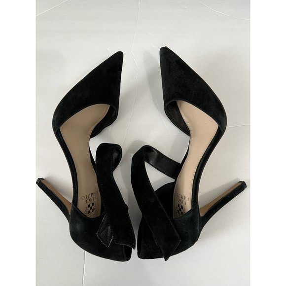 Vince Camuto Carlotte Black Suede High heels size 9 Pointed Toe - Picture 5 of 10